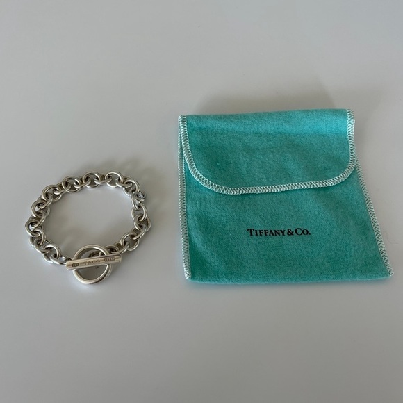 Tiffany & Co. Jewelry - Authentic Tiffany & Co. Silver 1837 Toggle Bracelet Bangle 8 Inch Chain